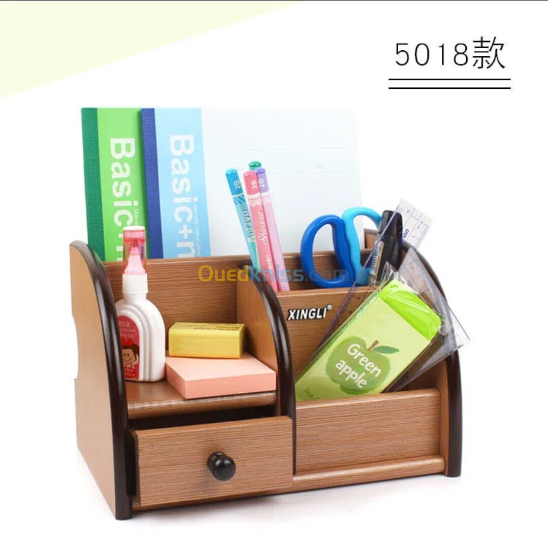 Organisateur d'article de bureau et porte stylos en bois multi usages