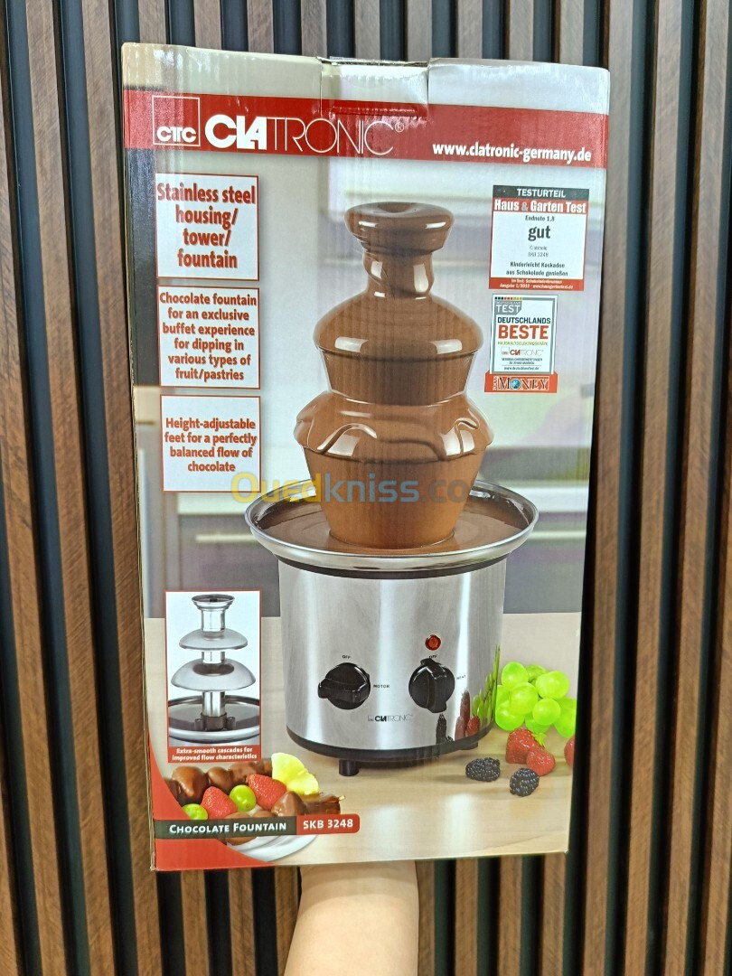 CLATRONIC Fontaine à chocolat pour fruits et pâtisseries en acier inoxydable 150-190w