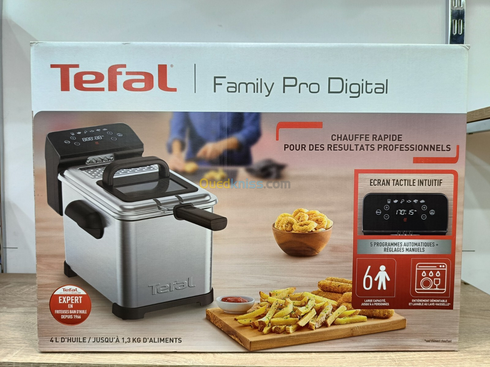 TEFAL Friteuse électrique Family Pro Digital 4L 6 Personnes écran tactile FR507D10