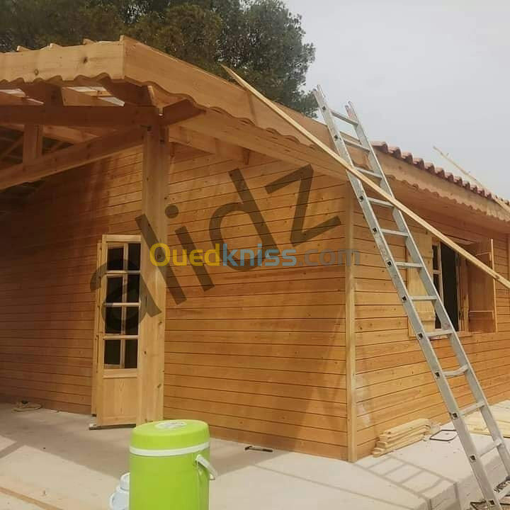 Construction des cahalet en bois