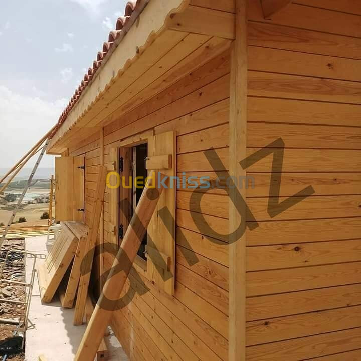 Construction des cahalet en bois