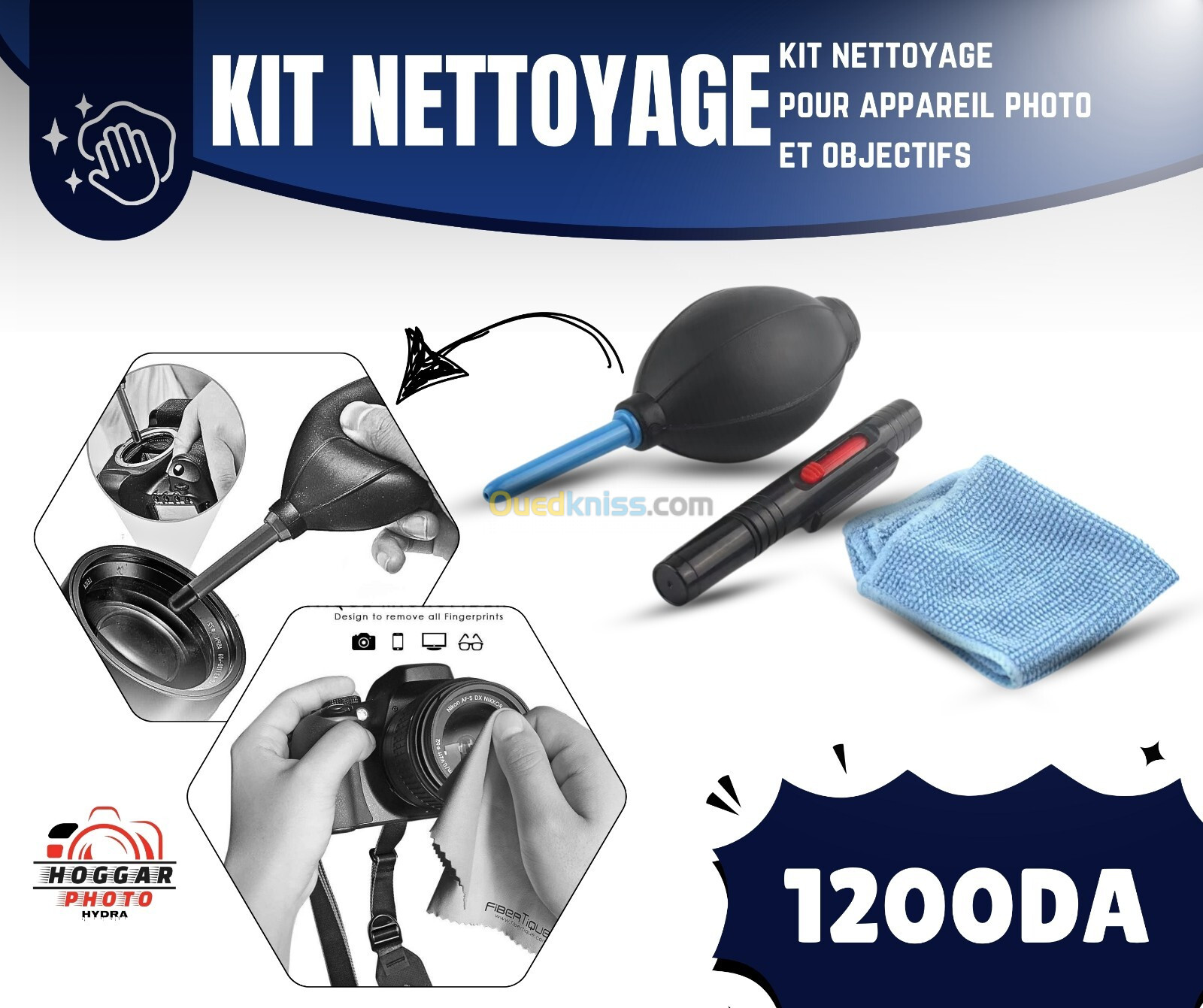 Kit nettoyage pour appareil photos produit neuf jamais utilisé