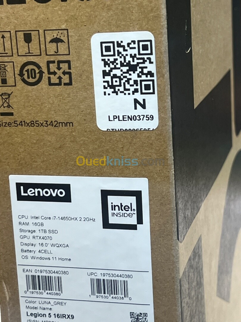 Lenovo Legion 5 16" WQXGA 165Hz, Intel i7-14700HX, 32GB RAM, 1TB SSD, NVIDIA GeForce RTX 4070 8GB