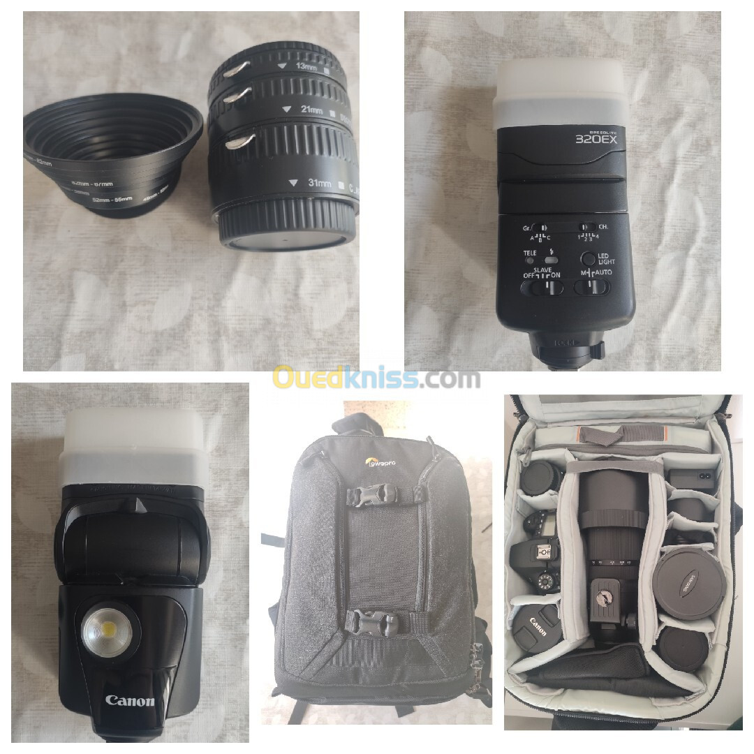 canon eos 90D Sigma 600mm objectif Lowepro