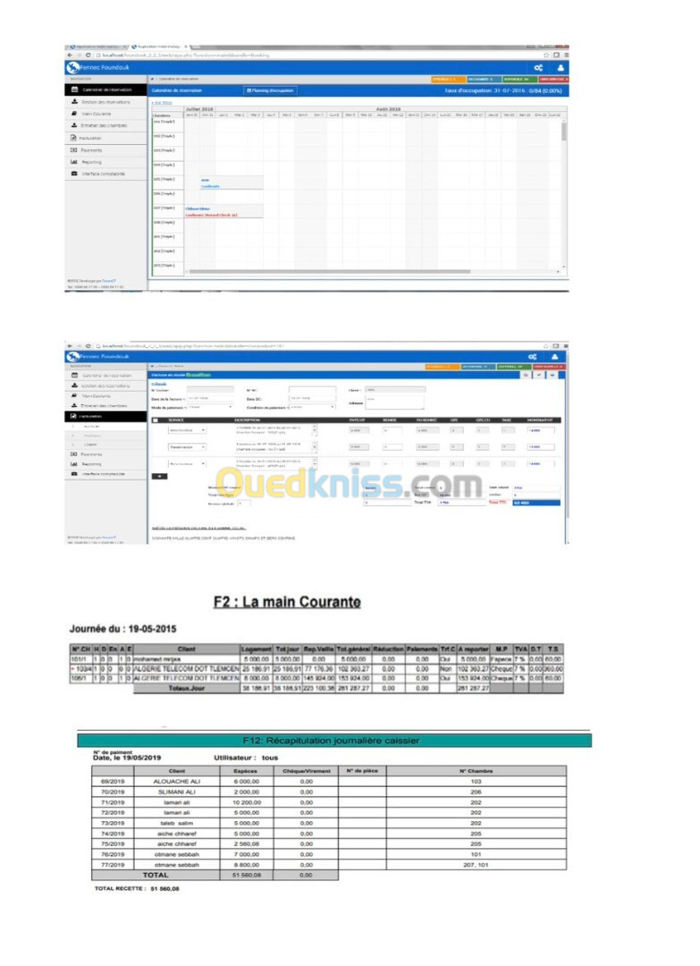 Logiciel de gestion d'hébergement 