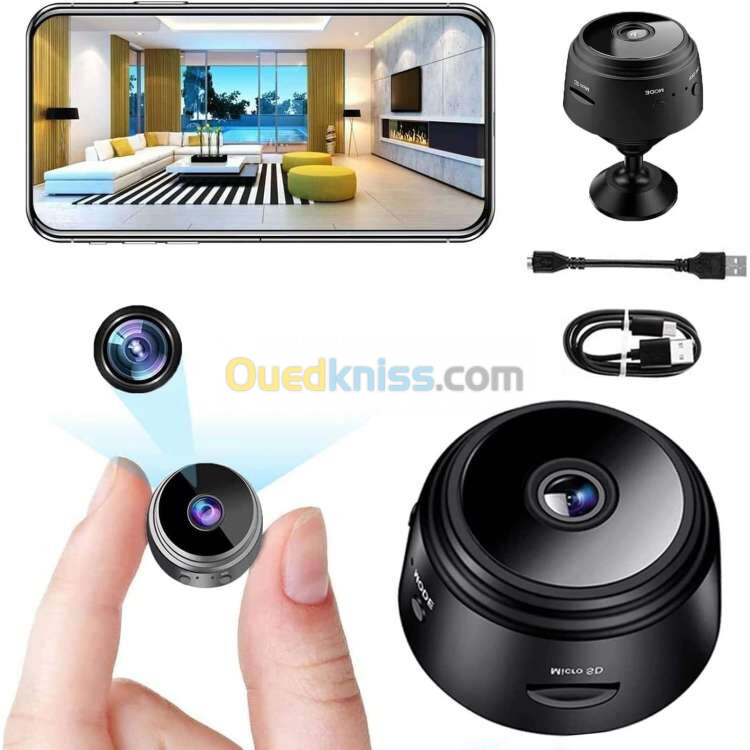 Mini Camera Wifi A9 1080P كاميرا خفية مغناطيسية افضل كاميرا مراقبة عن بعد صوت و صورة تعمل بالويفي