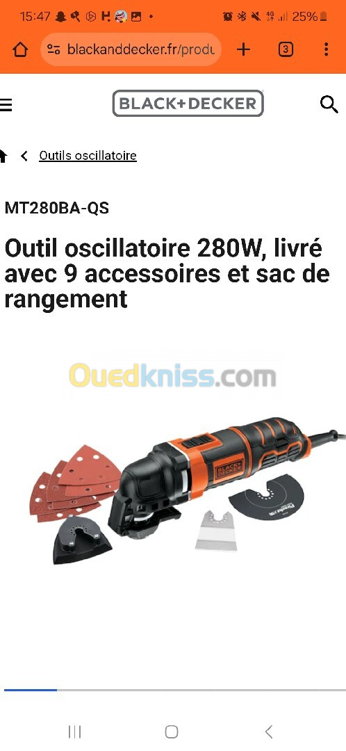 Ponceuse multifonctions black et decker 