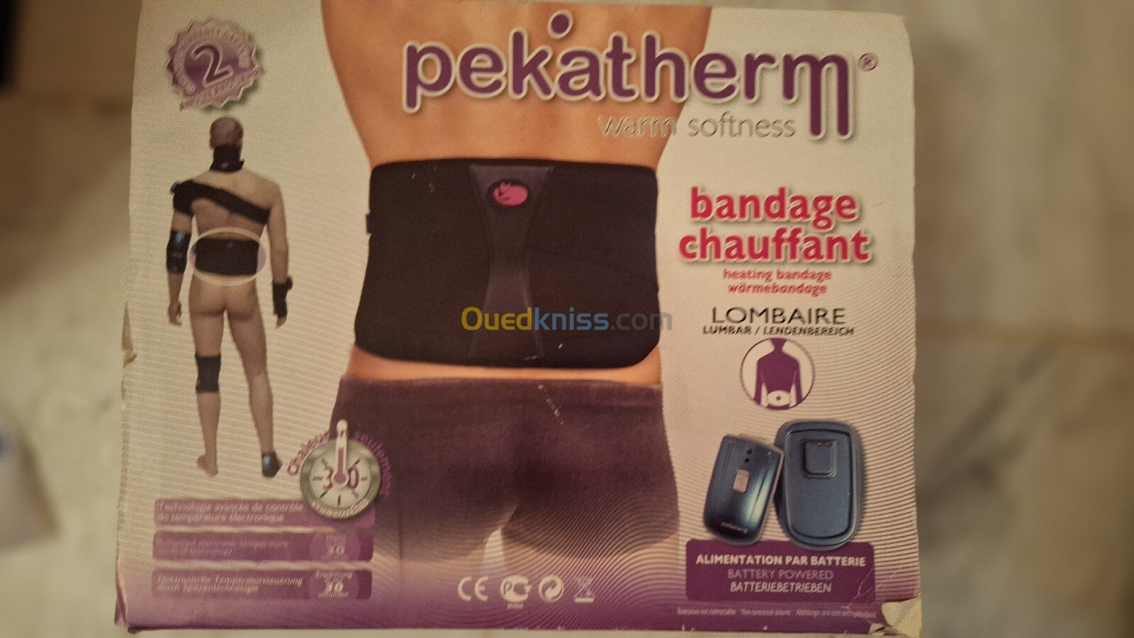 Bandage thermique pour le dos pekatherm