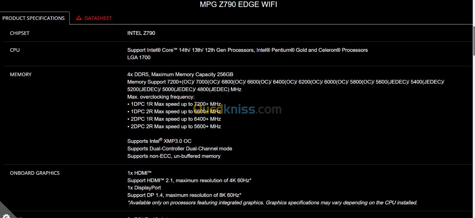 MSI MPG Z790 EDGE WIFI DDR5