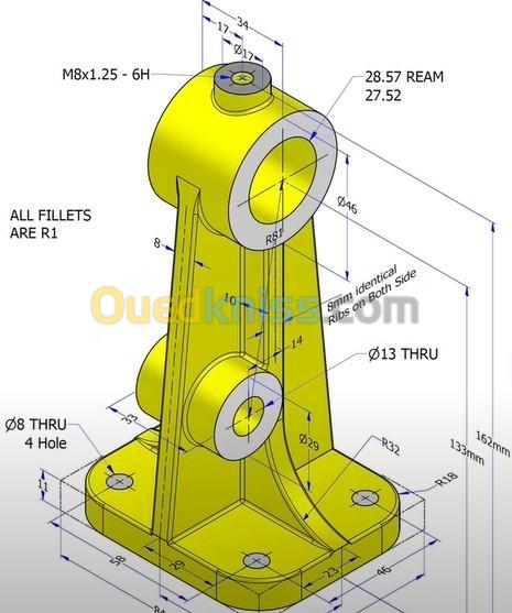 3D conception - assemblage - mise en plan - simulation - animation - modification 