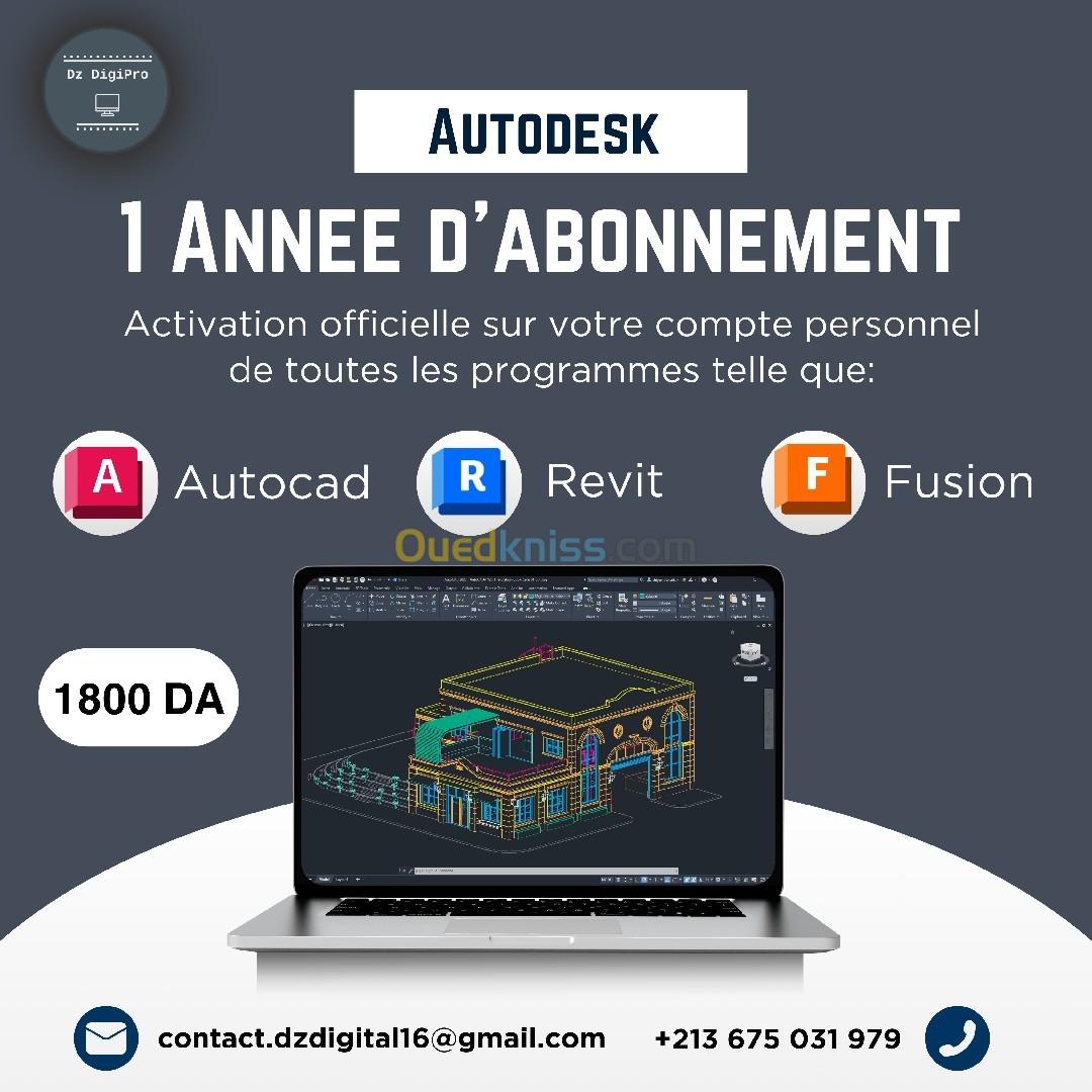 Abonnement Autodesk 1 année