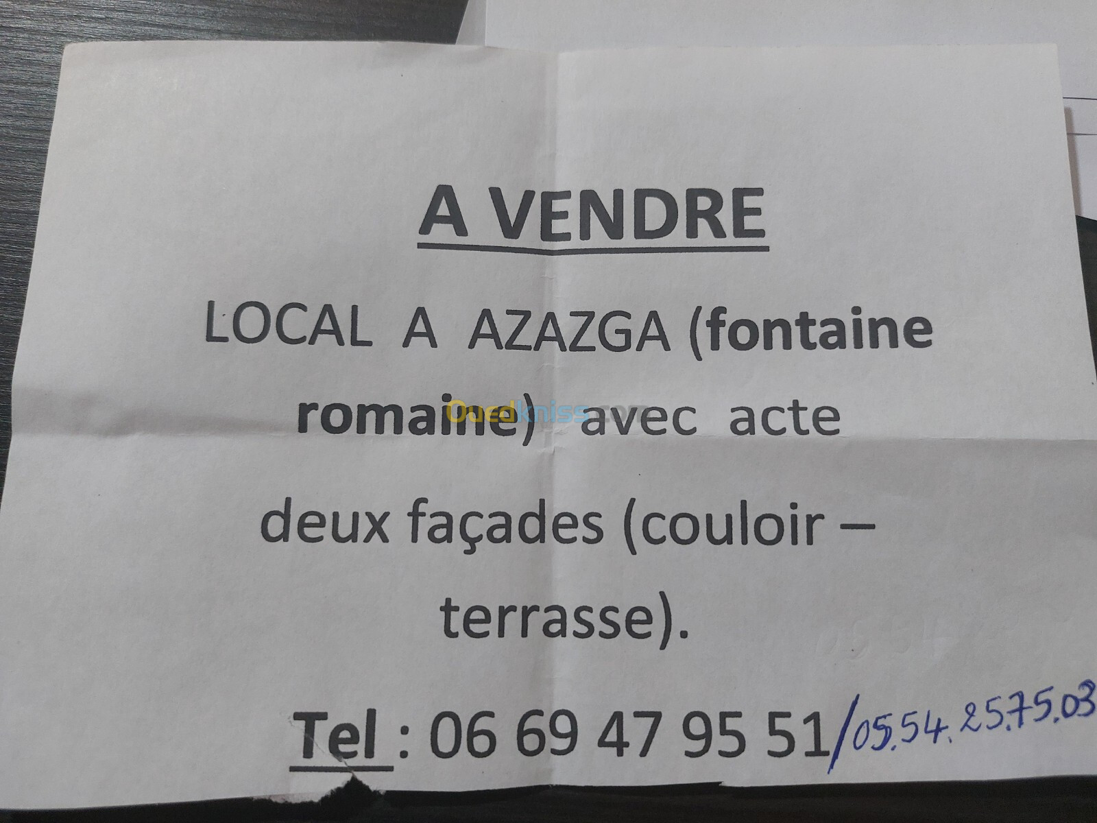 Vente Local Tizi Ouzou Azazga