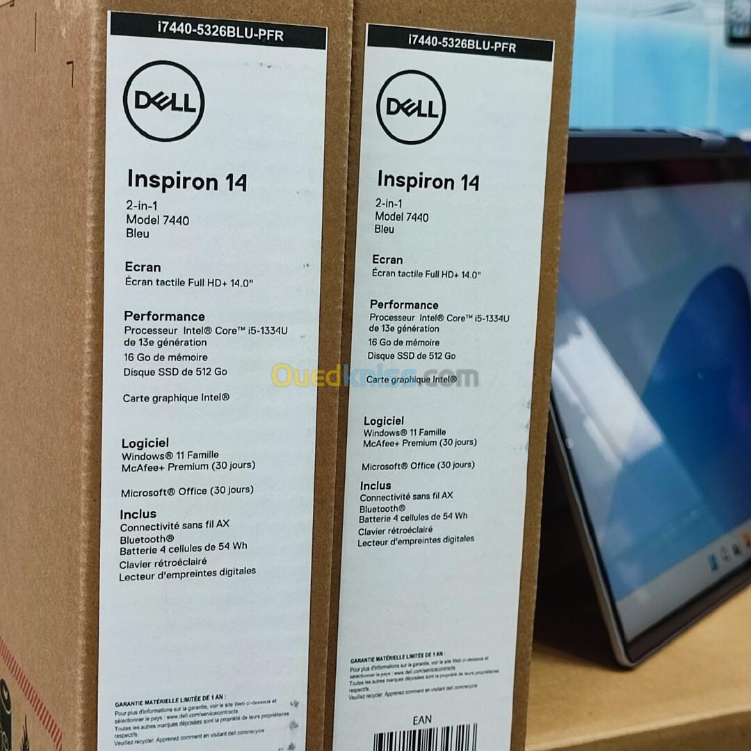 Dell Inspiron 14 7440 2 in 1 i5 1334U 16GO RAM 512SSD 14 FHD+ 360 TACTILE JAMAIS UTILISÉ 