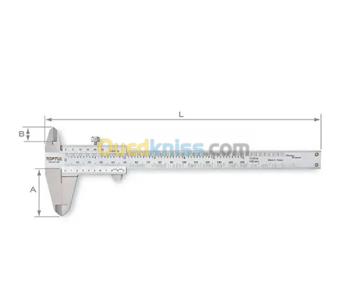 Pied à coulisse en acier inoxydable IACA0150  TOPTUL