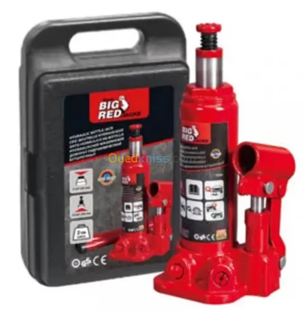 Cric bouteille hydraulique 2 Tonnes (sans valise) TH90204X BIG RED