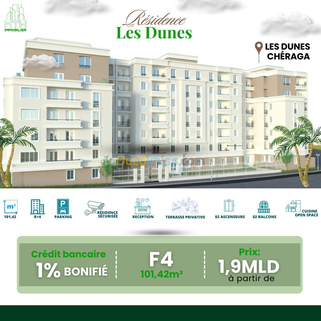 Vente Appartement F4 Alger Cheraga