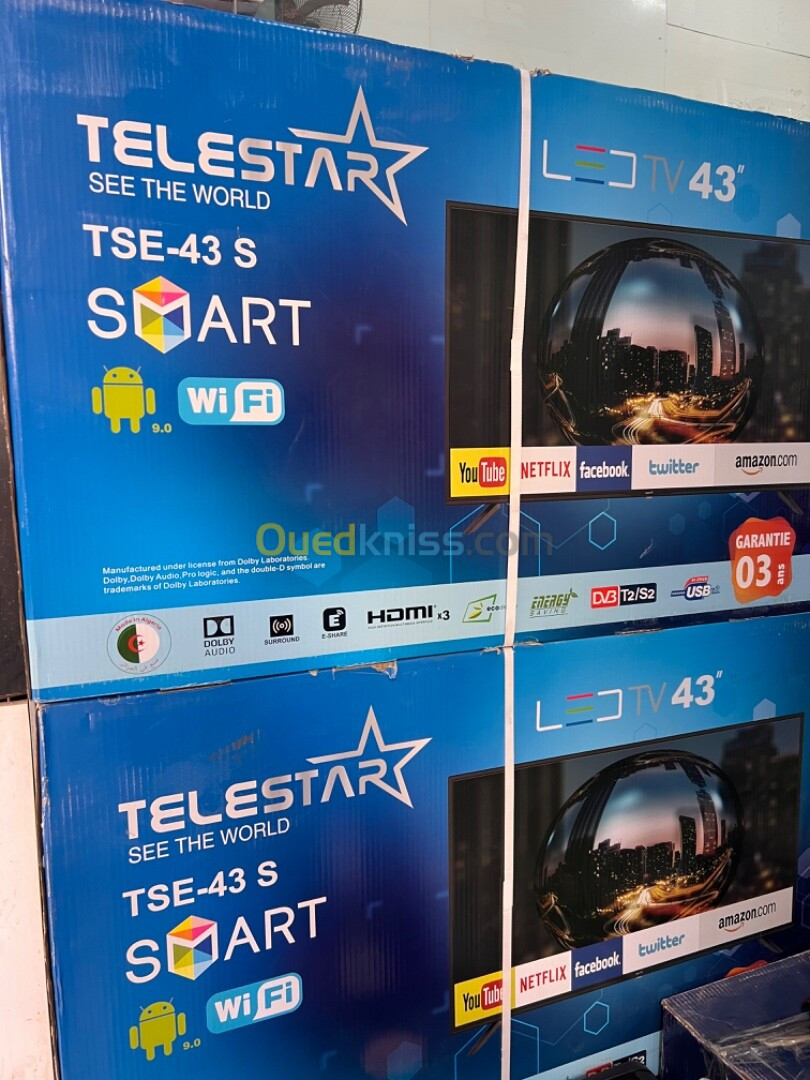 Telestar 43 pouces Smart android + démo intégré 34500 da