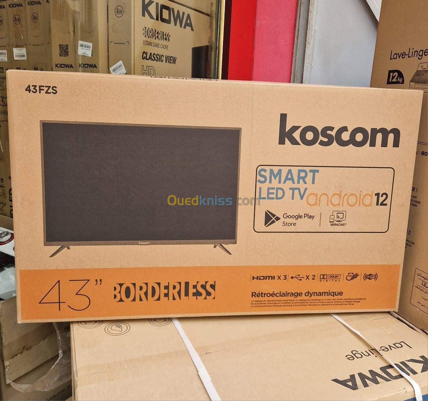 Promo TV KOSCOM 43 pouces android 12 Smart 33500 da