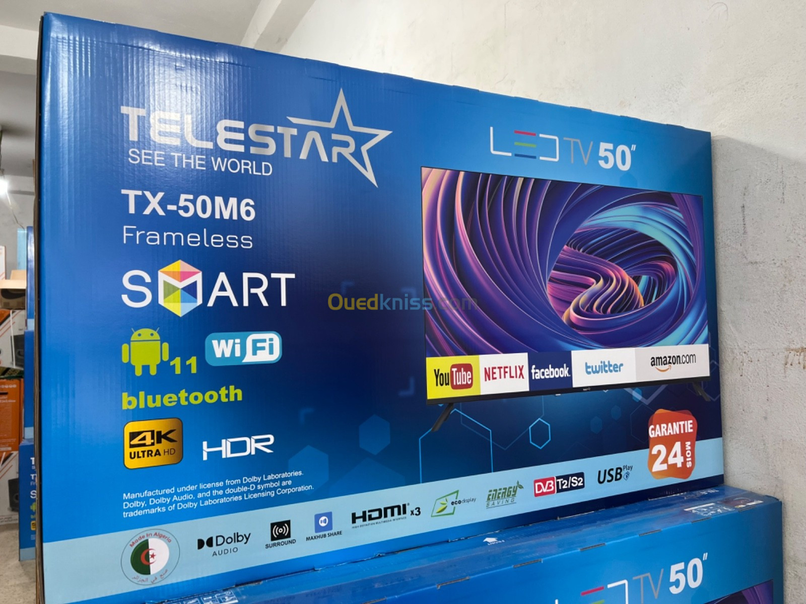 TV 43/50 pouces Smart Android TELESTAR. Garantie 2 ans 