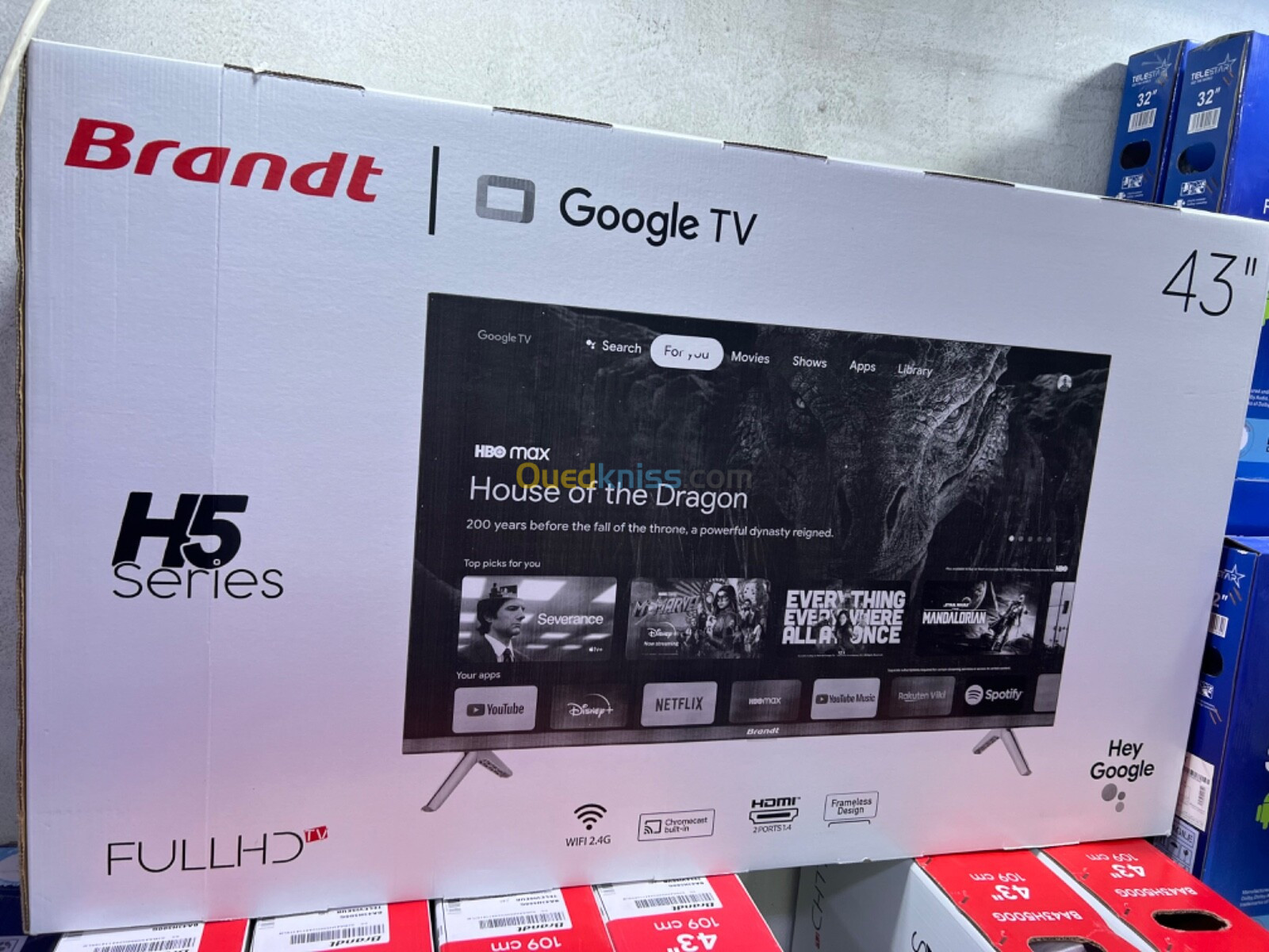 Brandt 43 pouces Smart android Google tv 42000 da