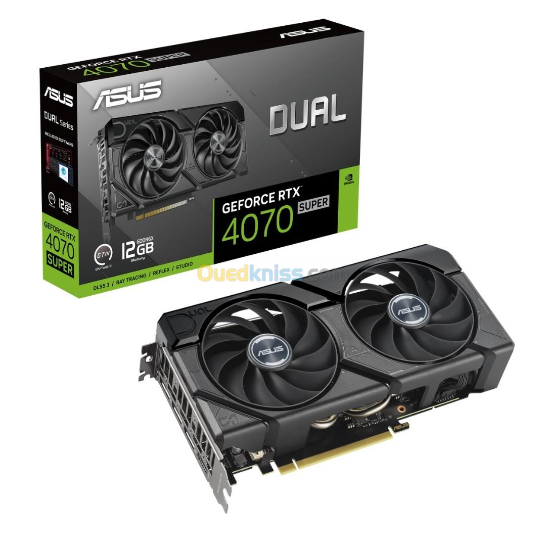  ASUS Dual GeForce RTX 4070 Super OC 12 Go GDDR6X (PCIe 4.0, 12 Go GDDR6X