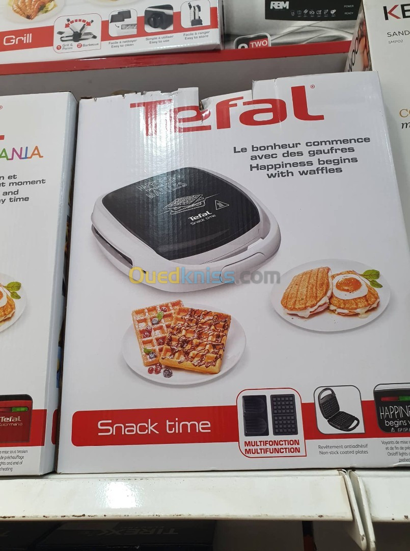 Tefal Presse À Sandwich Et Gaufriers Snack Time Happiness Sw341112