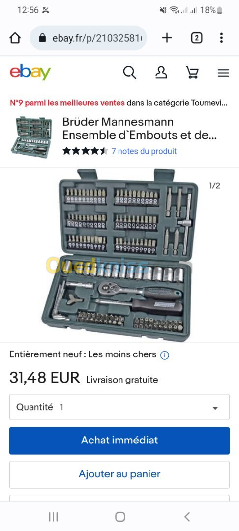 COFFRET DE DOUILLES ET EMBOUTS