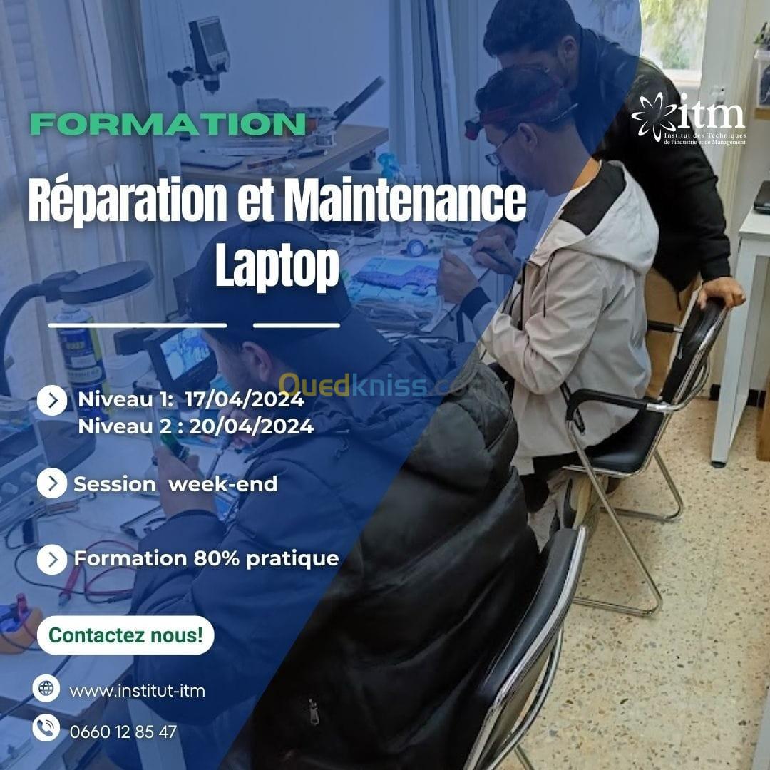 اصلاح وصيانة الحاسوب المحمول -  Formation Réparation et Maintenance ordinateur portable  - Niveau 1