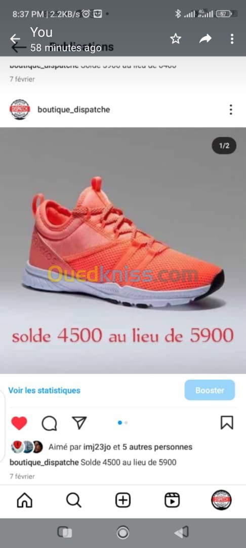 Chaussure domyos et kalenji pour femme