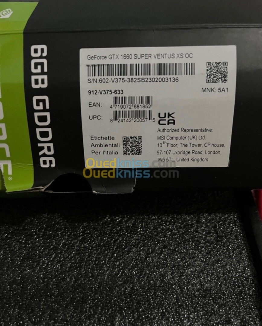 Gtx 1660 super 6g ventus xs