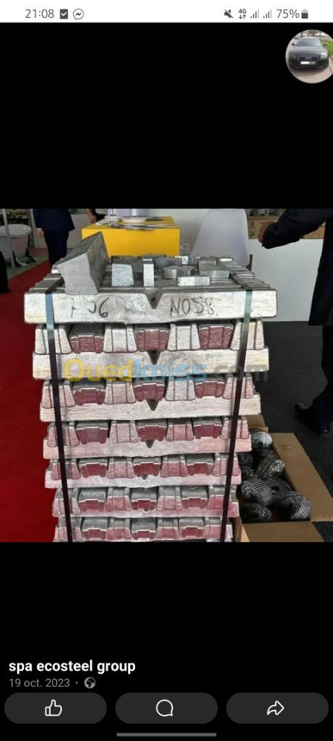 Aluminium lingot 97% convention 