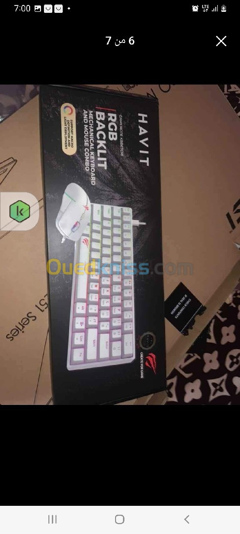 Clavier et Souris Mécanique HAVIT + Mouse PAD Havit