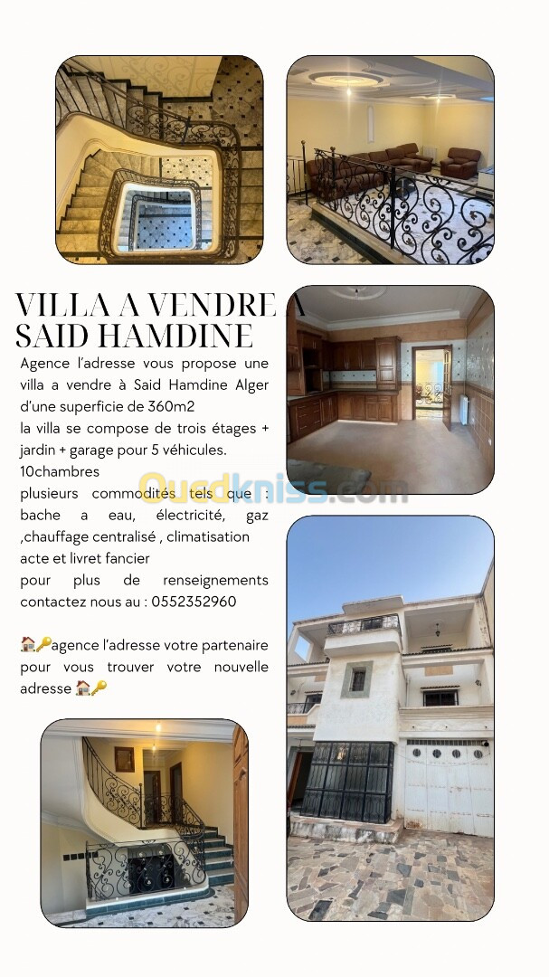 Vente Villa Alger Said hamdine