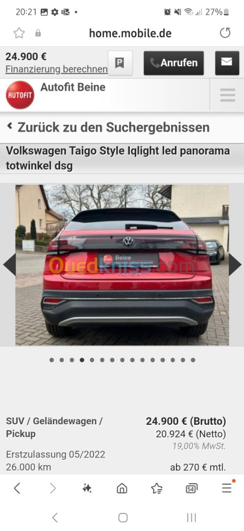 Volkswagen Taigo 2022 Style