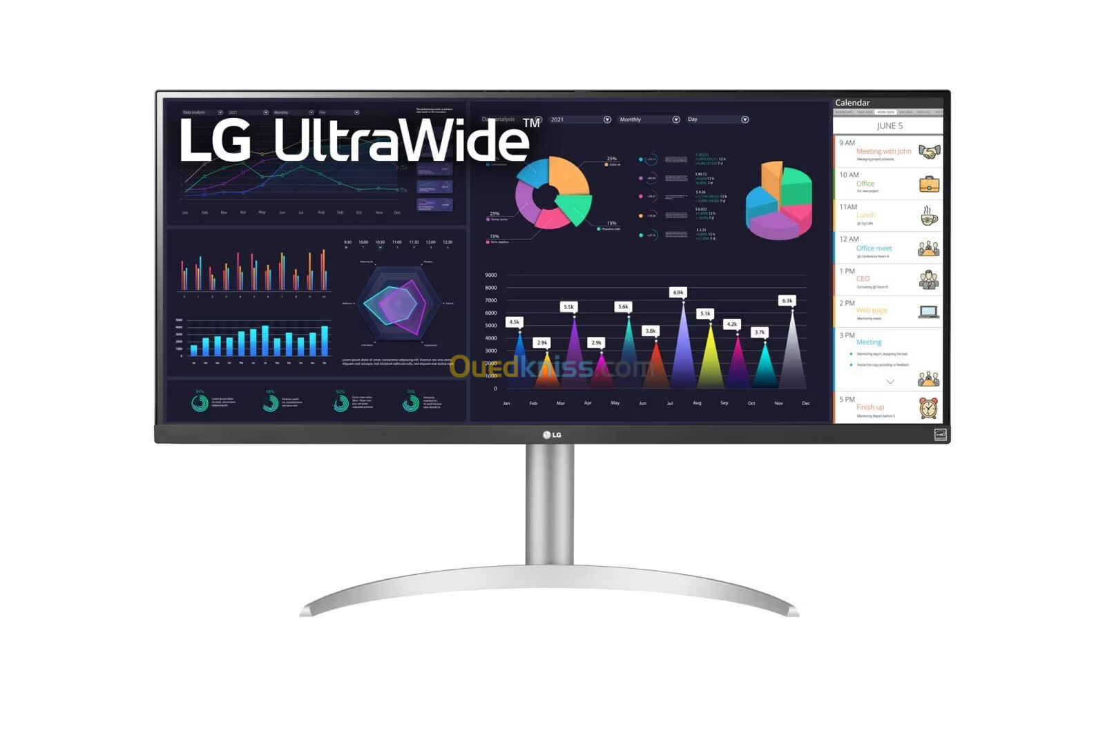 ECRAN LG 29WQ600-W - ULTRAWIDE - 29" FHD - IPS - 5MS - HDR10 - AMD FREESYNC - USB-C - HAUT-PARLEURS