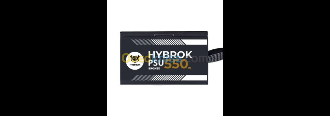 HYBROK PSU 550 - Alimentation 550W - 80+ Bronze - FAN 120mm - 230V - 50-60Hz - 200-240Vac - NOIR 