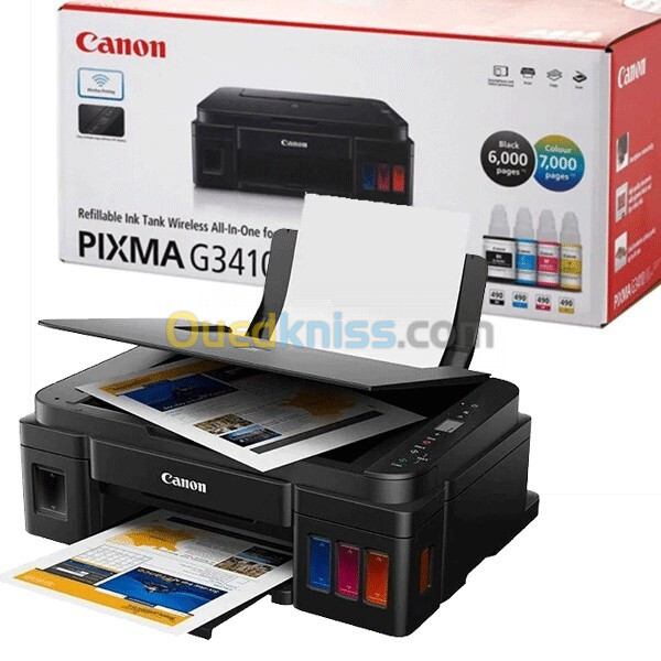 CANON PIXMA G3410 WiFi A4 Imprimante à réservoir jet d'encre multifonction 