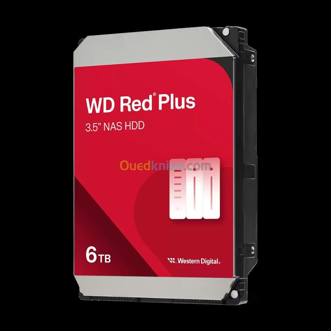 WD RED PLUS NAS WARE 6 TB - DISQUE DUR HDD 3.5" - 5400 RPM CLASS SATA 6 GB/S - 256MB CACHE - WD60EFPX