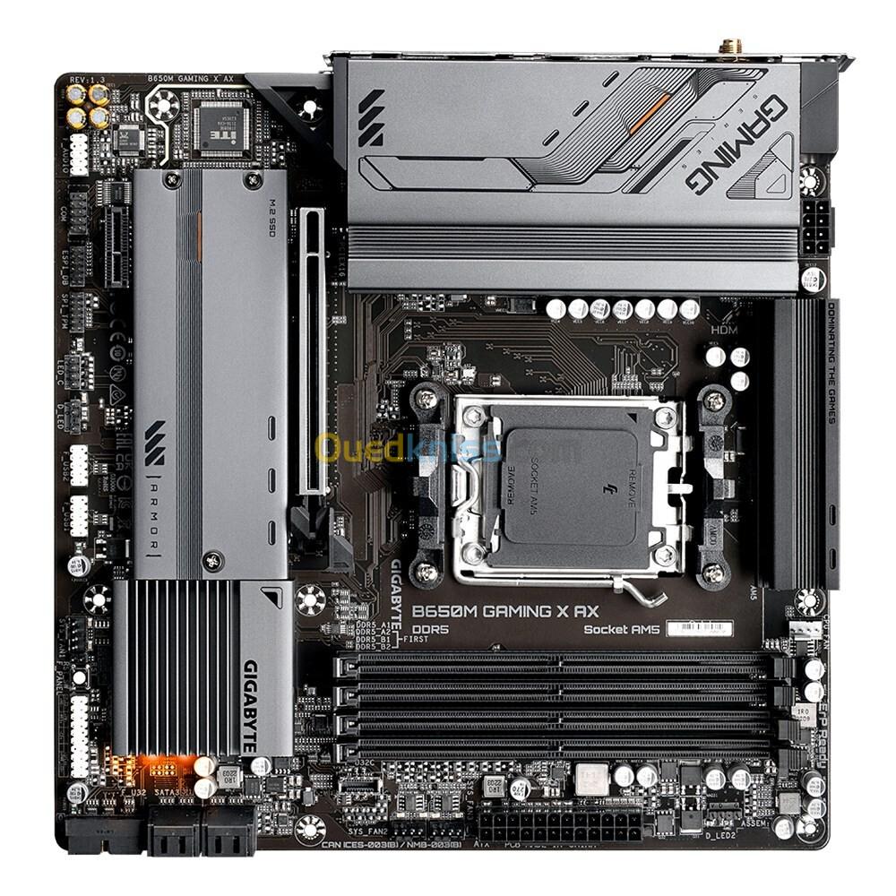 GIGABYTE B650M GAMING X AX - CARTE MÈRE AMD - SOCKET AM5 - 4 DIMM - PCIe 4.0 x4 M.2 - Wi-Fi 6E 