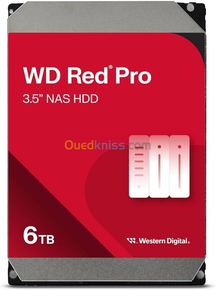 WD RED PLUS NAS WARE 6 TB - DISQUE DUR HDD 3.5" - 5400 RPM CLASS SATA 6 GB/S - 256MB CACHE - WD60EFPX