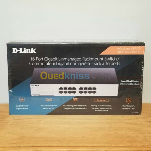 D-LINK SWITCH 16 PORT GIGABIT DGS-1016C - PLUG N PLAY - 1000 MBPS - MDI/MDIX - 9,3 WATTS - 32GBPS - 