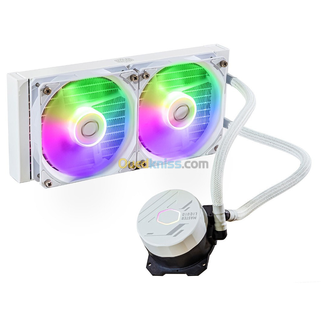 COOLER MASTER WATERCOOLING - MASTER LIQUID 240L CORE WHITE - INTEL ET AMD - 120mm ARGB - AURA SYNC 