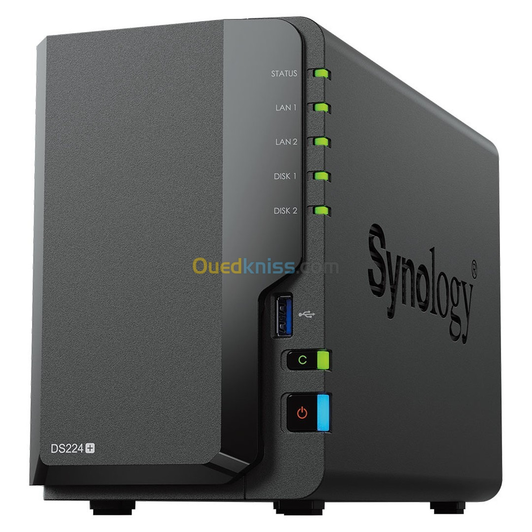 Synology DiskStation DS224+ - Serveur NAS 2 baies - 2 Go de RAM DDR4 - Intel Celeron J4125