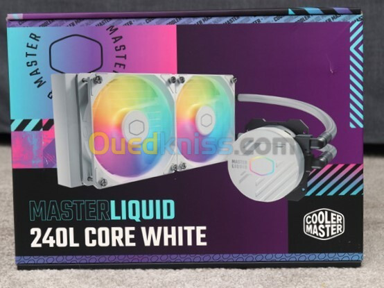 COOLER MASTER WATERCOOLING - MASTER LIQUID 240L CORE WHITE - INTEL ET AMD - 120mm ARGB - AURA SYNC 