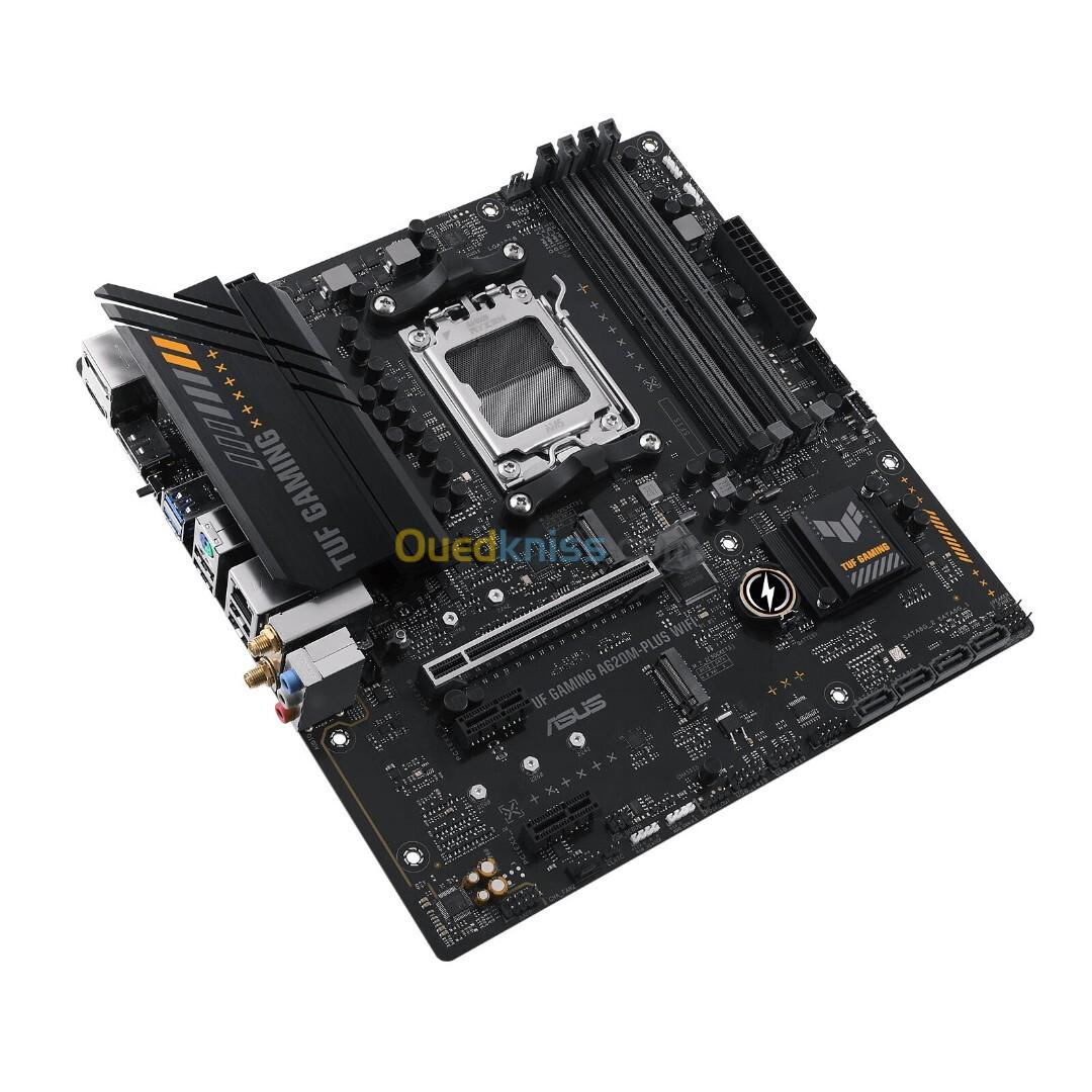 ASUS TUF GAMING A620M-PLUS WIFI - Micro ATX - AMD A620 - 4x DDR5 - M.2 PCIe 4.0 - USB 3.0 Wi-Fi 6 