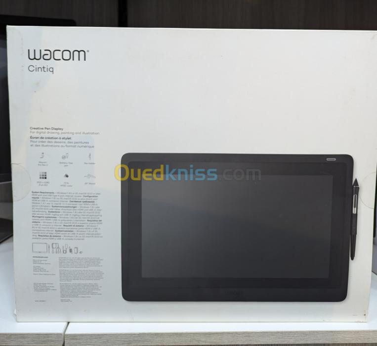 WACOM CINTIQ 16 - TABLETTE GRAPHIQUE UDTK166K0B - 16" FHD - 60 Hz - STYLETPRO 2 - 8192 LPI - NOIR