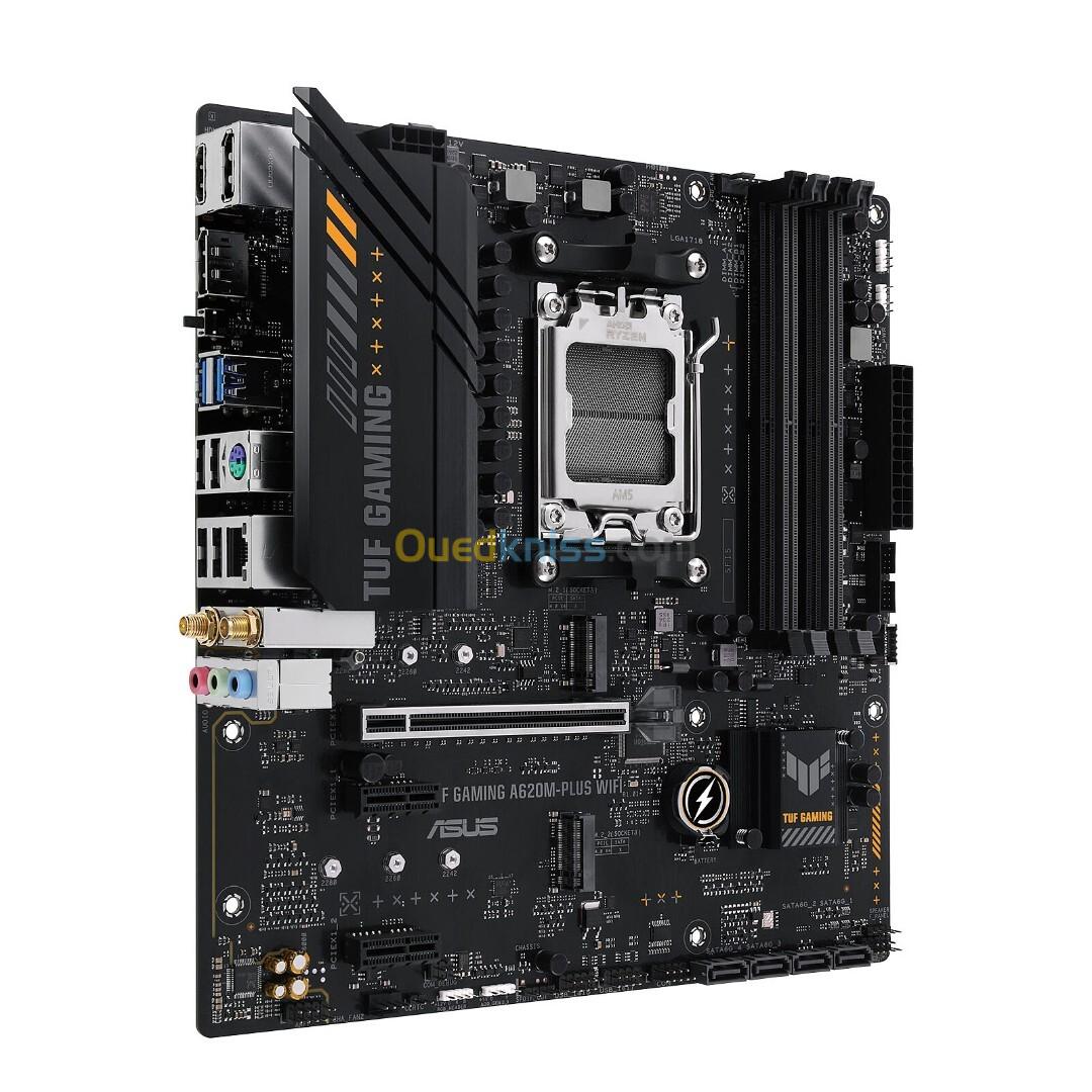 ASUS TUF GAMING A620M-PLUS WIFI - Micro ATX - AMD A620 - 4x DDR5 - M.2 PCIe 4.0 - USB 3.0 Wi-Fi 6 