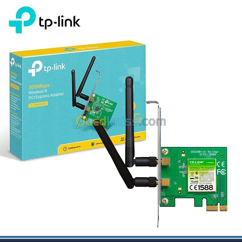 TP-LINK CARTE RÉSEAU TL-WN881ND PCI WI-FI 2 ANTENNE 300MBPS - الجزائر  الجزائر