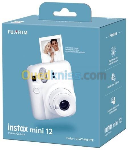 FUJIFILM INSTAX MINI 12 - INSTANT CAMERA - EXPOSITION AUTOMATIQUE - OBJECTIF INTÉGRÉ - BLANCH