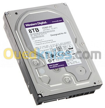  WD PURPLE 8TB HDD - DISQUE DURE SURVEILLANCE - WD82PURZ - SATA 6GB/S - 3,5" 256MB - 7200 RPM - CMR